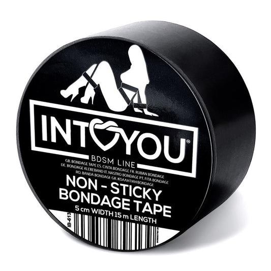 Bondage Tape Non-Sticky Black 15 meters Bondage Tape Non-Sticky Black 15 meters - UABDSM