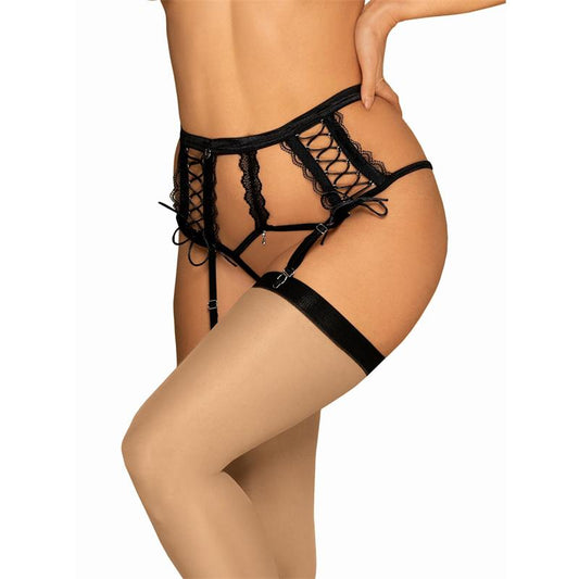 Bravelle Garter Belt And Crotchless Thong in 1 Bravelle Garter Belt And Crotchless Thong in 1 - UABDSM
