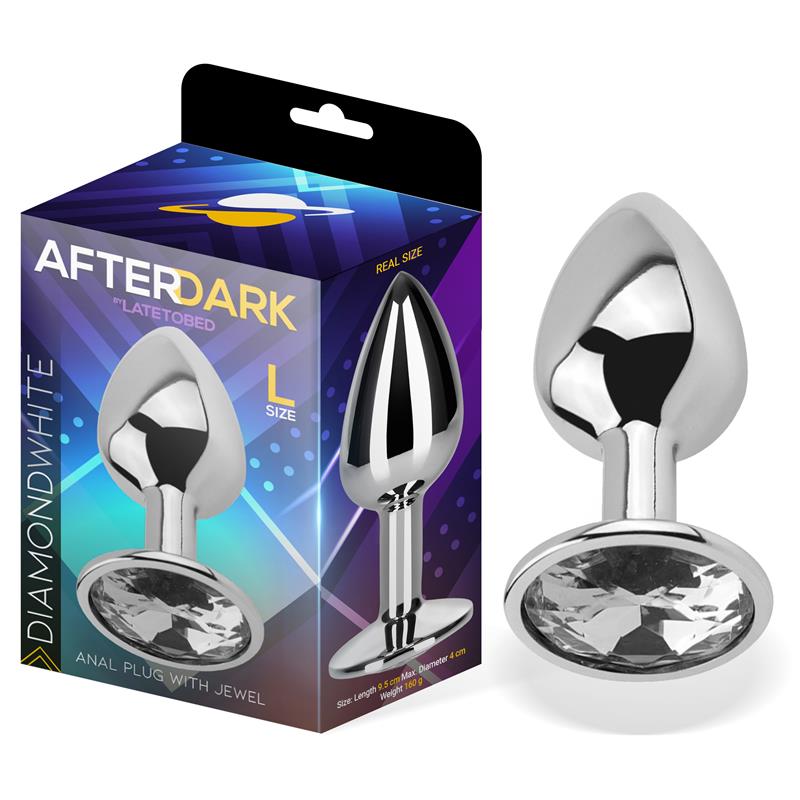 Butt Plug with Jewel White Diamond White Size L Aluminium Adult Sex Toys, Intimate Supplies, Sexual Wellness, Online Sex Store UABDSM Butt Plug with Jewel White Diamond White Size L Aluminium Adult Sex Toys, Intimate Supplies, Sexual Wellness, Online Sex Store UABDSM