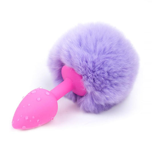 Butt Plug with Pompon Light Purple Size S Butt Plug with Pompon Light Purple Size S - UABDSM