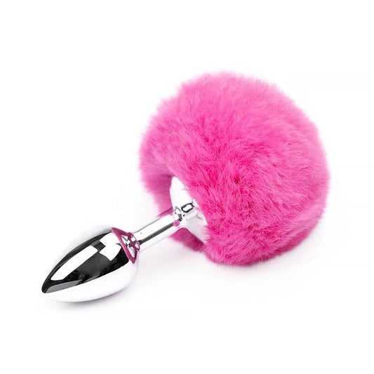 Butt Plug with Pompon Pink Size S Butt Plug with Pompon Pink Size S - UABDSM