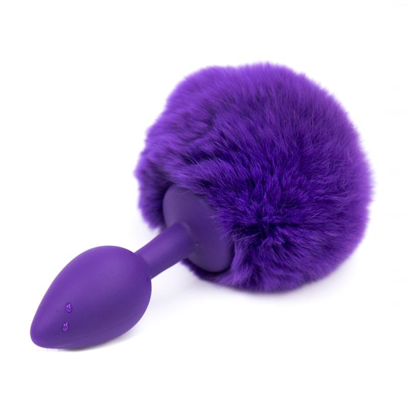 Butt Plug with Pompon Purple Size S - UABDSM