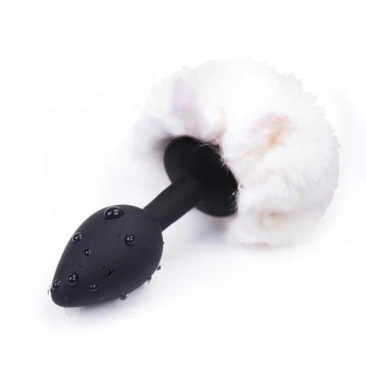 Butt Plug with Pompon White Size S Butt Plug with Pompon White Size S - UABDSM
