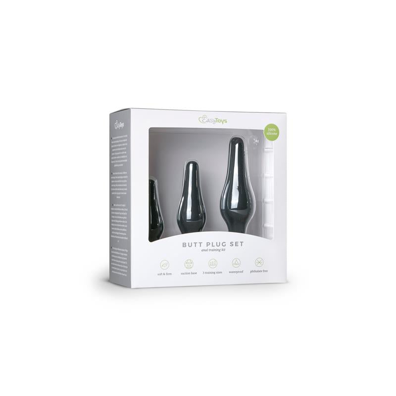 Buttplug Set of 3 Black - UABDSM