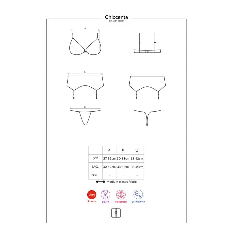 Chiccanta 3 Pieces Set Black - UABDSM
