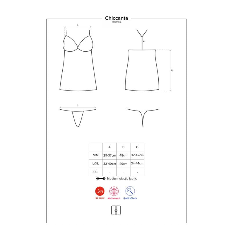 Chiccanta Chemise and Thong Black - UABDSM