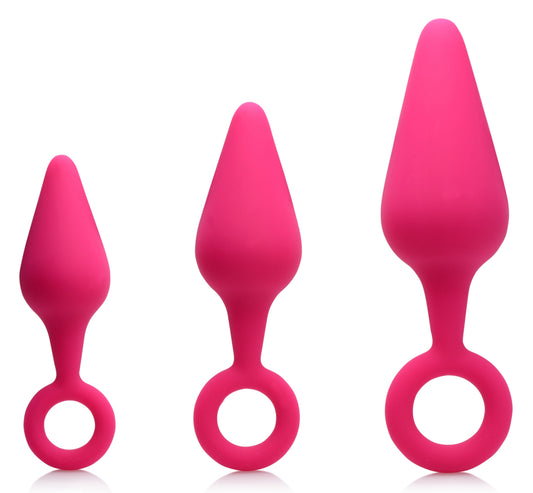Rump Ringers 3 Piece Silicone Anal Plug Set - Pink Rump Ringers 3 Piece Silicone Anal Plug Set - Pink - UABDSM