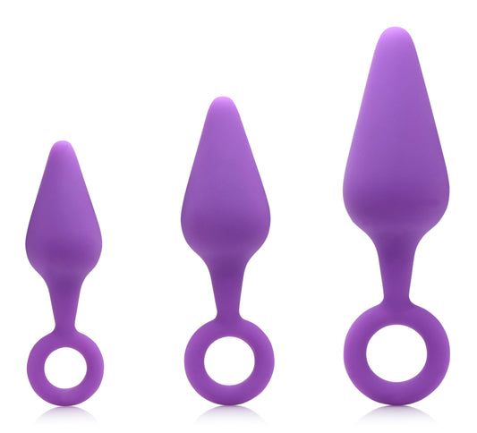 Rump Ringers 3 Piece Silicone Anal Plug Set - Purple Rump Ringers 3 Piece Silicone Anal Plug Set - Purple - UABDSM