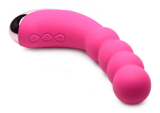 50X Silicone Beaded Vibrator - Pink - UABDSM