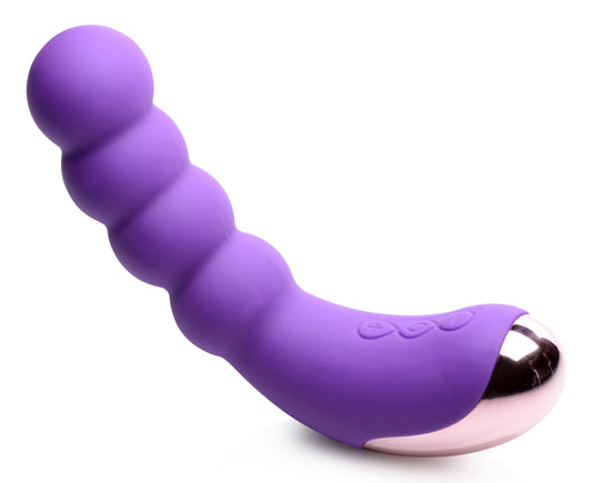 50X Silicone Beaded Vibrator - Purple - UABDSM