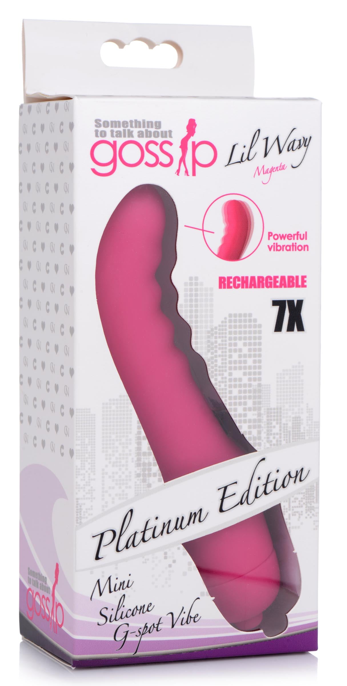 7X Lil Wavy Mini Silicone G-Spot Vibe - Magenta - UABDSM
