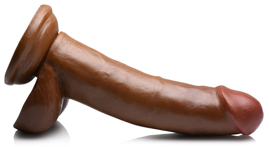 JOCK 8 Inch Dong with Balls Brown - UABDSM