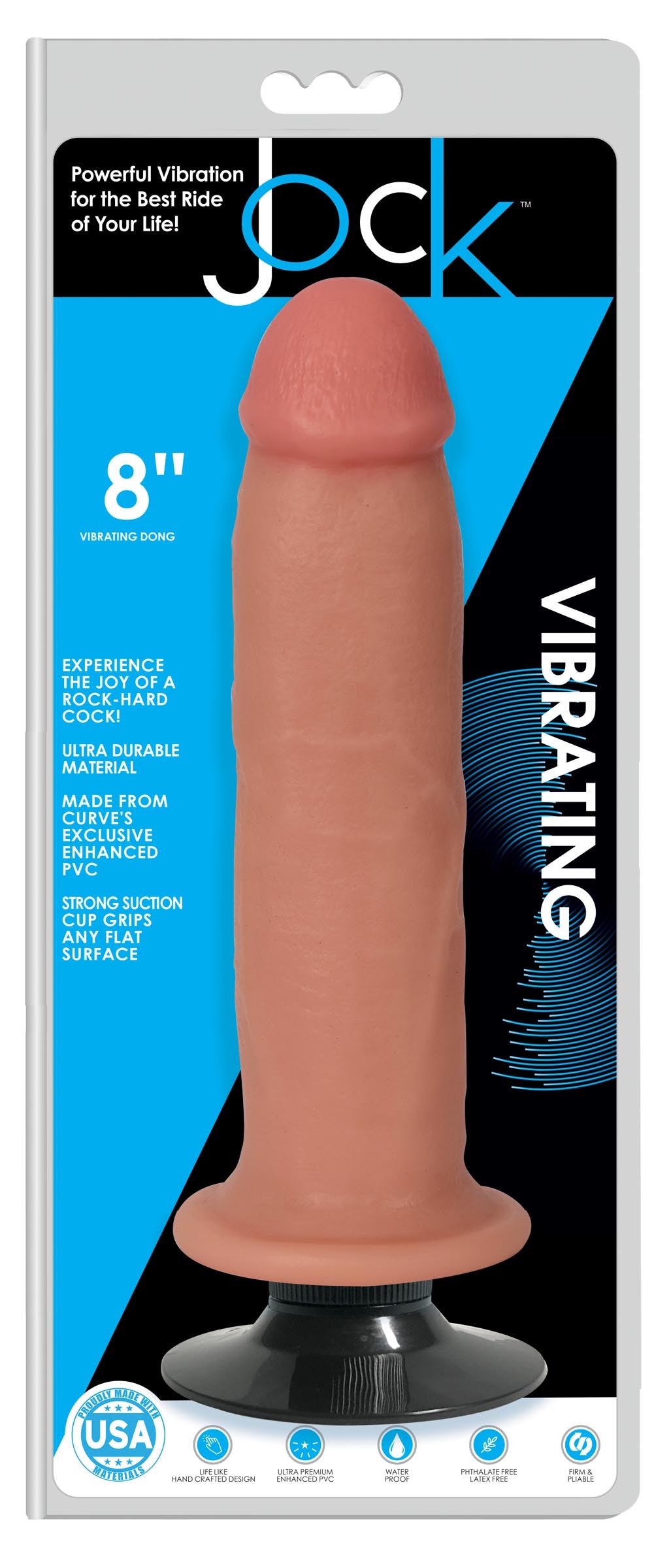 Jock Light Vibrating Dildo - 8 Inch - UABDSM