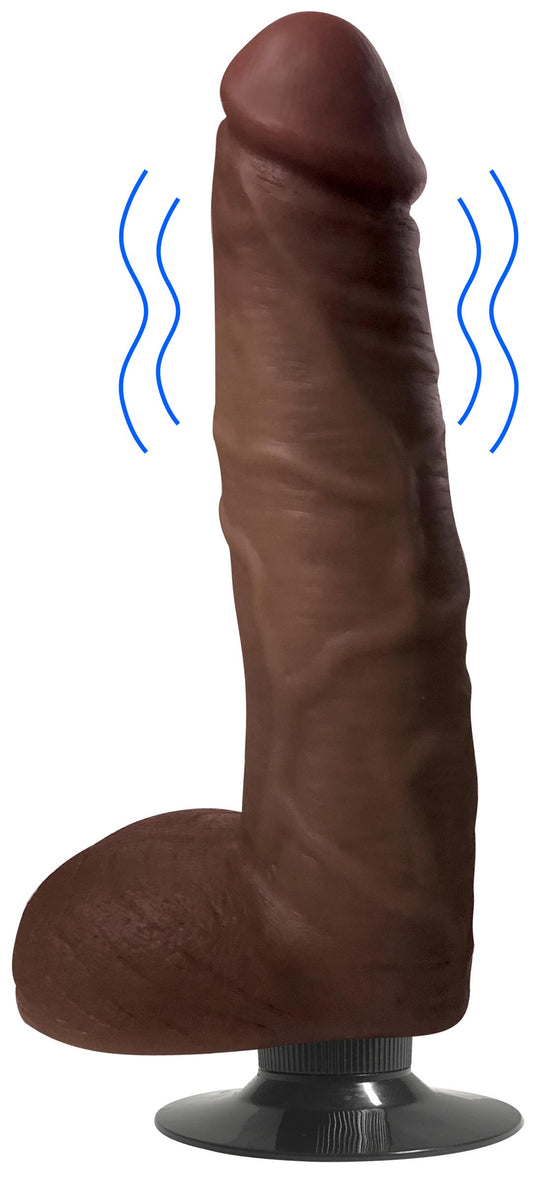 Jock Dark Vibrating Dildo with Balls - 9 Inch Jock Dark Vibrating Dildo with Balls - 9 Inch - UABDSM