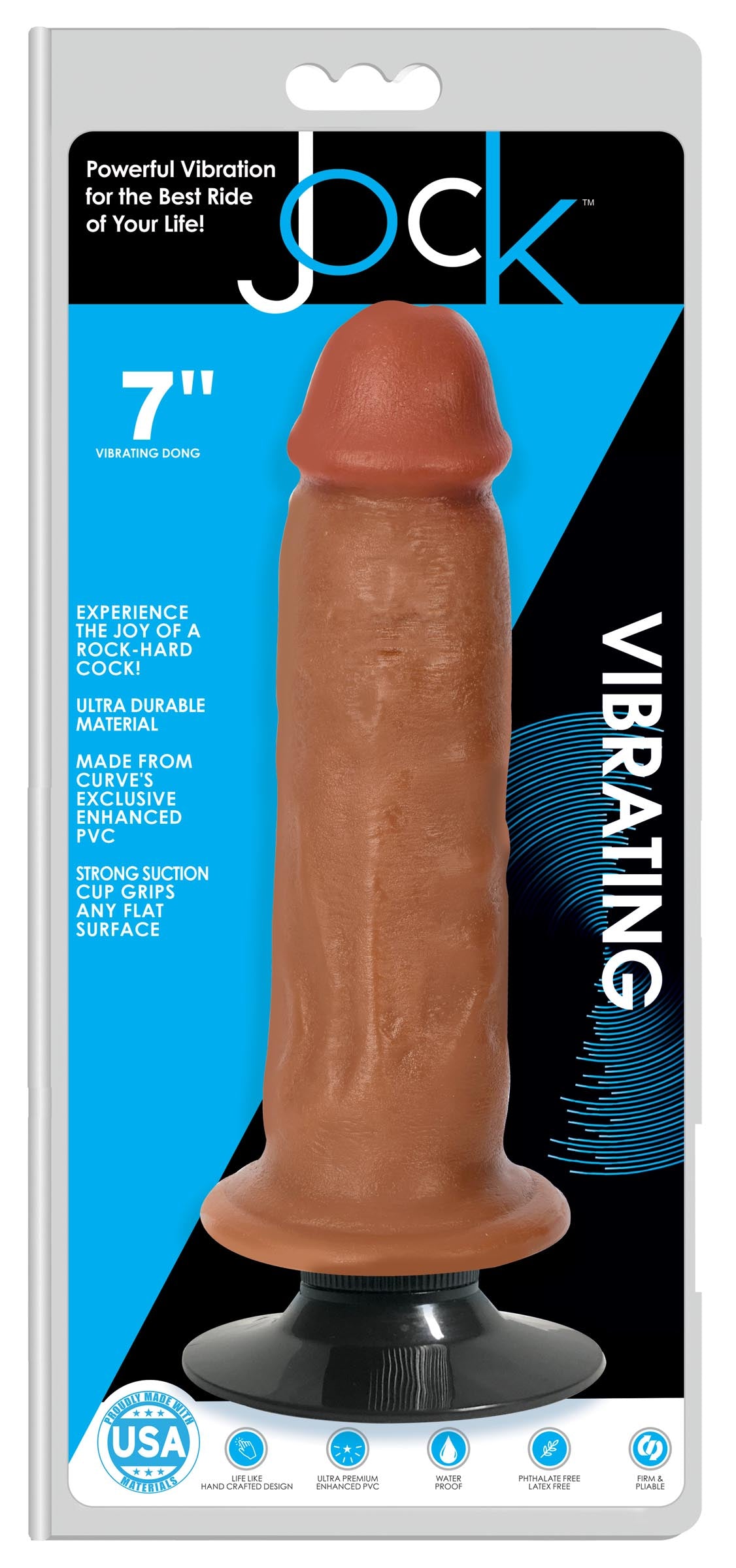 Jock Medium Vibrating Dildo - 7 Inch - UABDSM