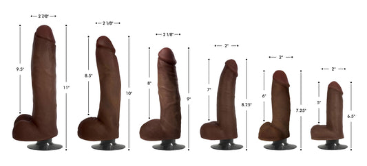 Jock Dark Vibrating Dildo with Balls - 7 Inch - UABDSM