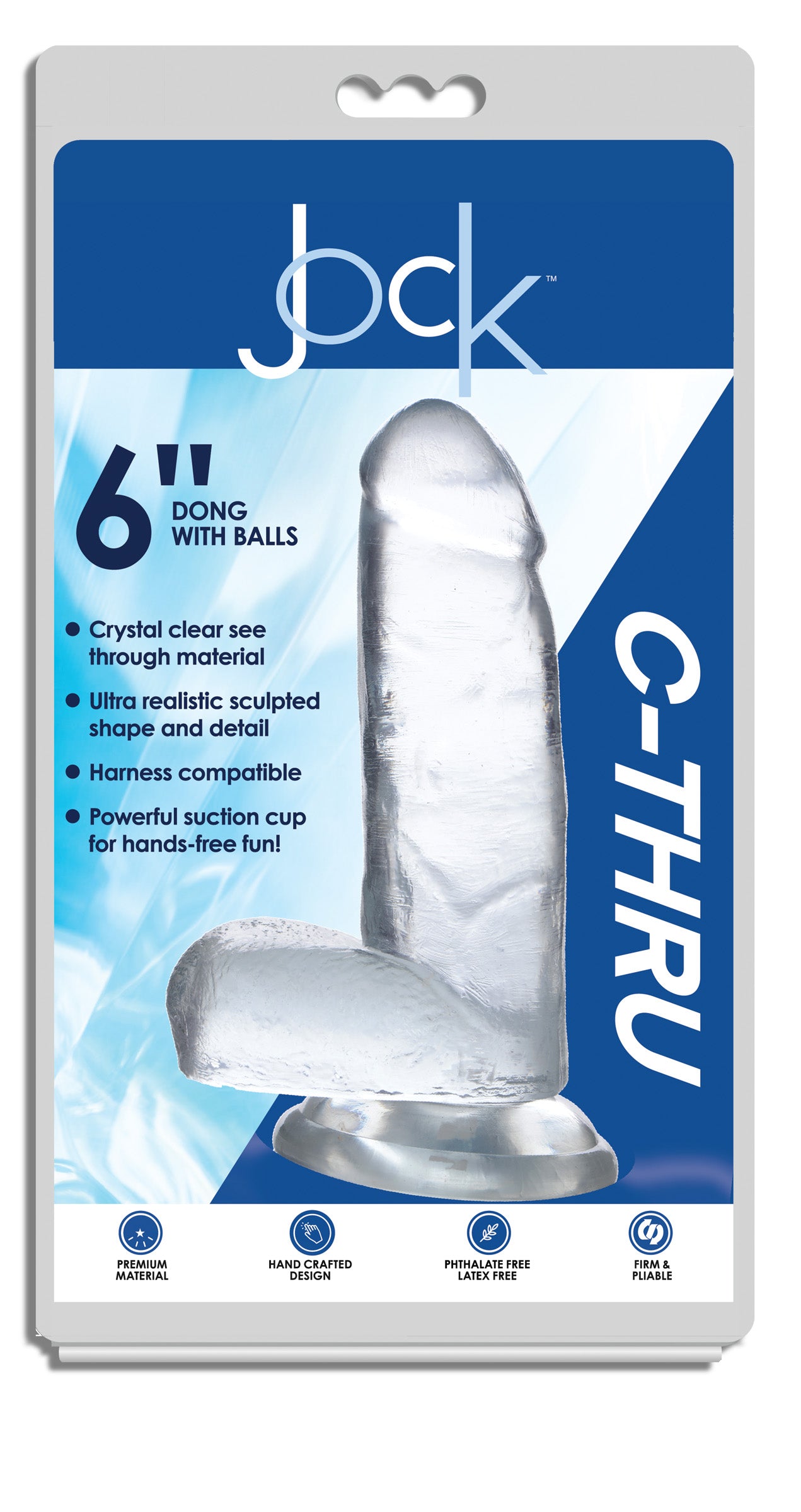 Jock C-Thru Dildo with Balls - 7 Inch - UABDSM