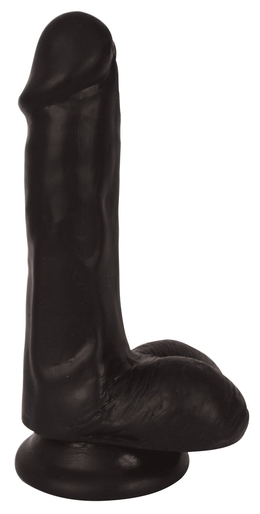 6 Inch Slim Dildo with Balls - Black 6 Inch Slim Dildo with Balls - Black - UABDSM