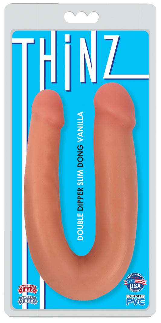 Double Dipper Slim Dildo - Light - UABDSM