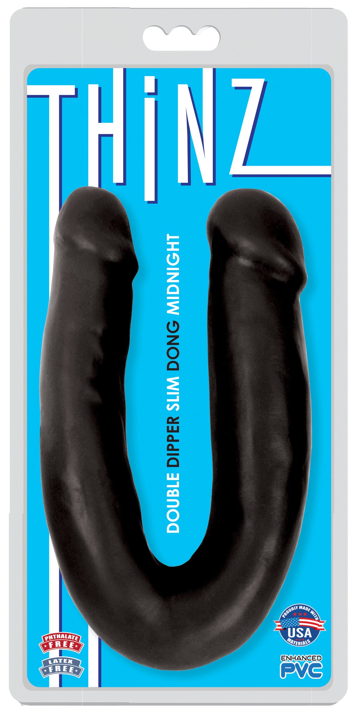 Double Dipper Slim Dildo - Dark - UABDSM