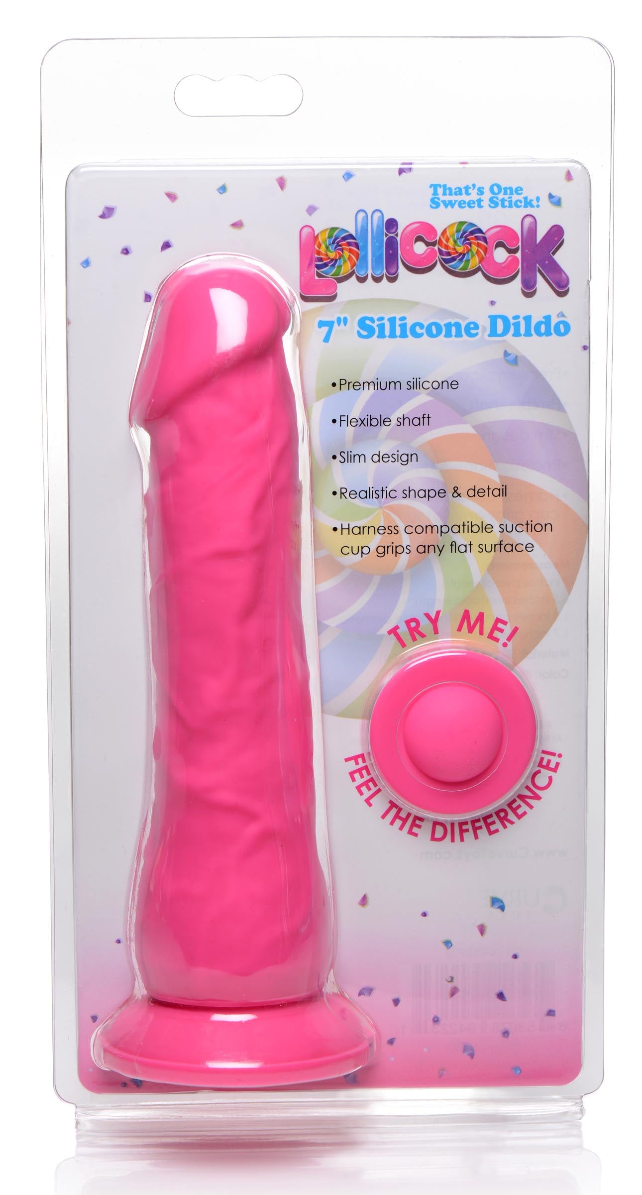 7 Inch Silicone Dildo - Cherry - UABDSM