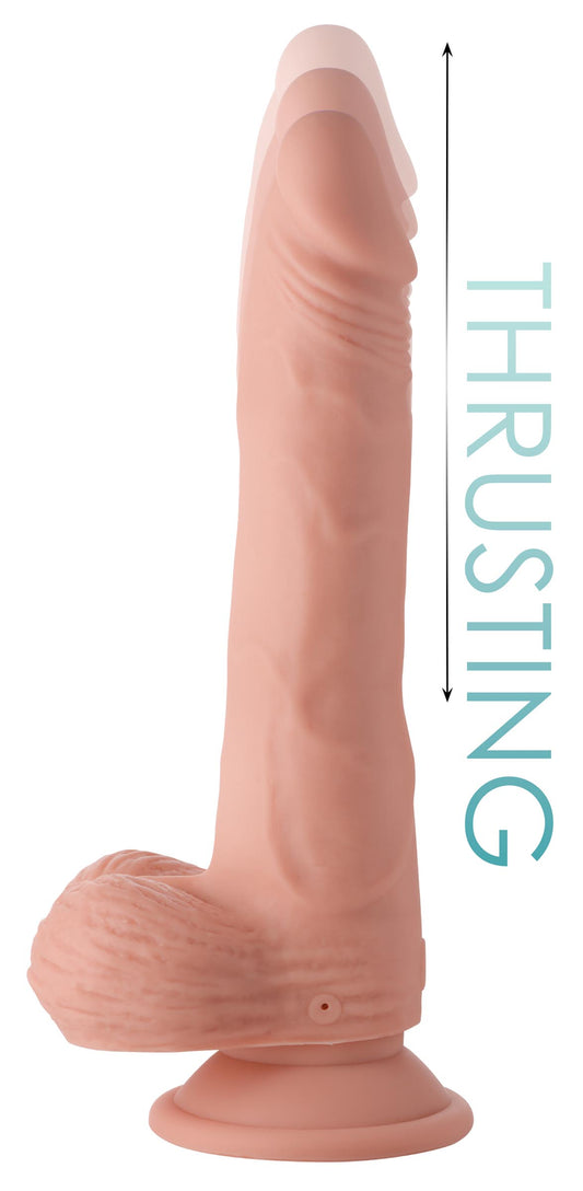 Thrusting and Vibrating 8 Inch Dildo - Light Thrusting and Vibrating 8 Inch Dildo - Light - UABDSM