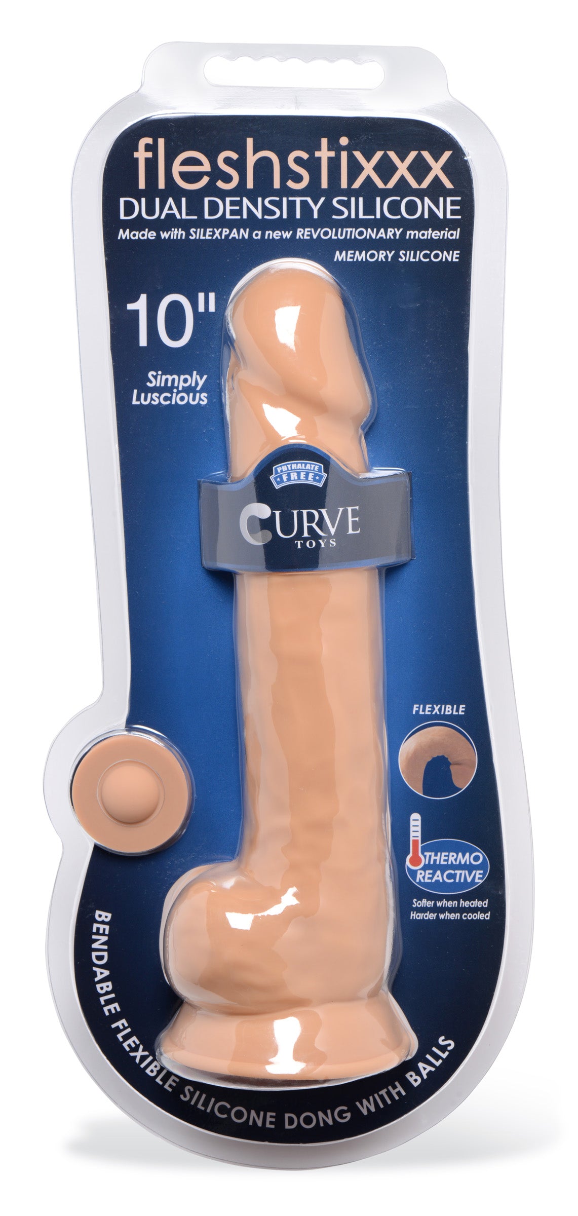 Silexpan Medium Hypoallergenic Silicone Dildo with Balls - 10 Inch - UABDSM