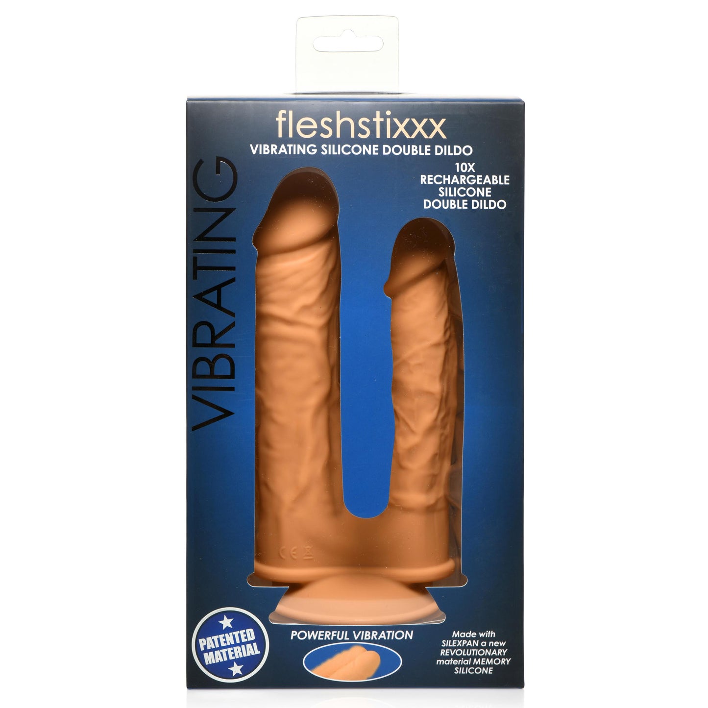 10X Silexpan Vibrating 6 and 7 Inch Double DIldo - UABDSM