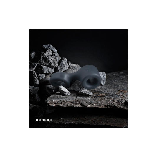 Cock Ring And Ball Stretcher Grey - UABDSM