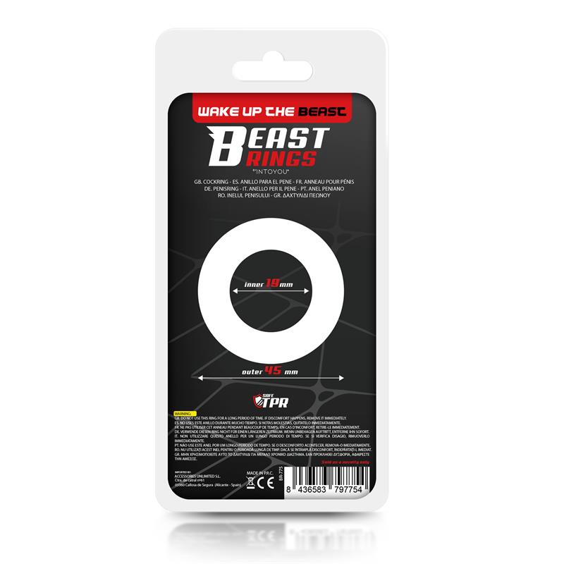 Cock Ring Super Flexible Striped 1.9 cm Clear - UABDSM