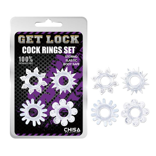 Cock Rings Set-Clear Cock Rings Set-Clear - UABDSM