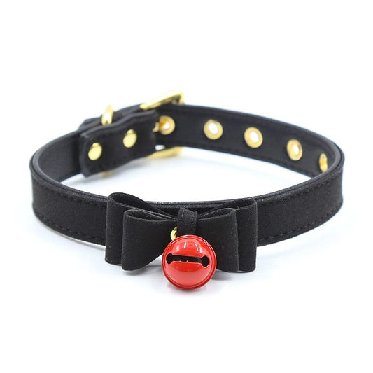 Collar with Bow and Rattle 44 cm Black/Red Collar with Bow and Rattle 44 cm Black/Red - UABDSM