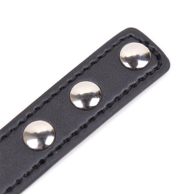 Collar with Heart Shaped Hoop Adjustable 415 cm Black - UABDSM