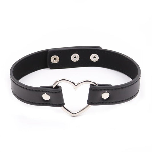 Collar with Heart Shaped Hoop Adjustable 415 cm Black Collar with Heart Shaped Hoop Adjustable 415 cm Black - UABDSM
