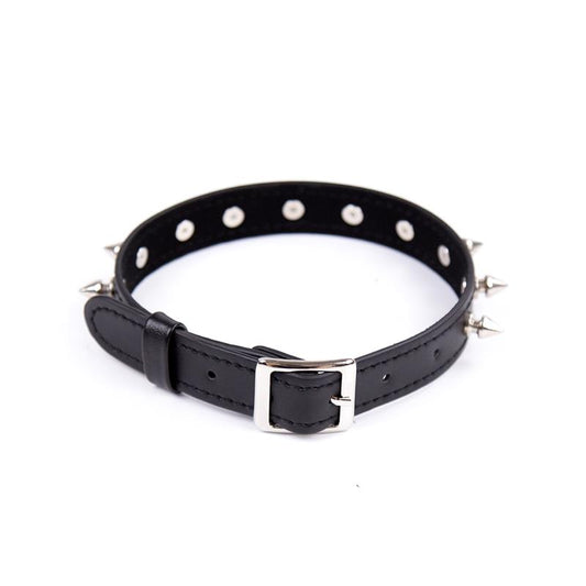 Collar with Spikes Adjustable 43 cm Black - UABDSM