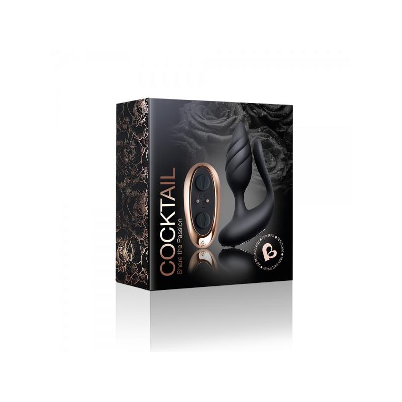 Couple Stimulator Cocktail Remote Control Black - UABDSM