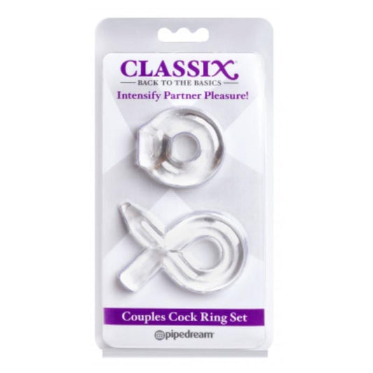 Couples Cock Ring Set Clear - UABDSM