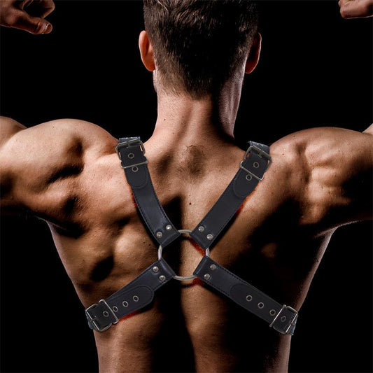 Darom Male Chest Bondage Harness Vegan Leather - UABDSM