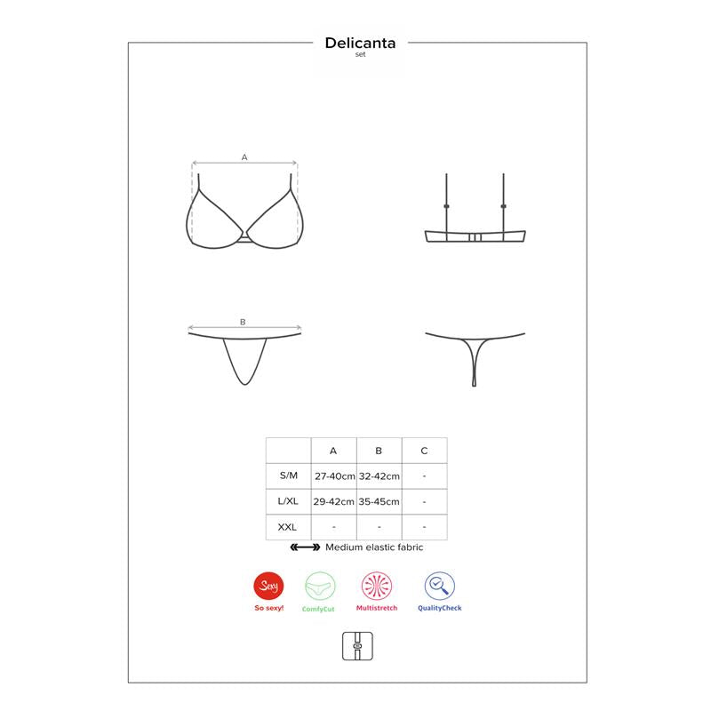 Delicanta Lace Bra and Panty Mint - UABDSM