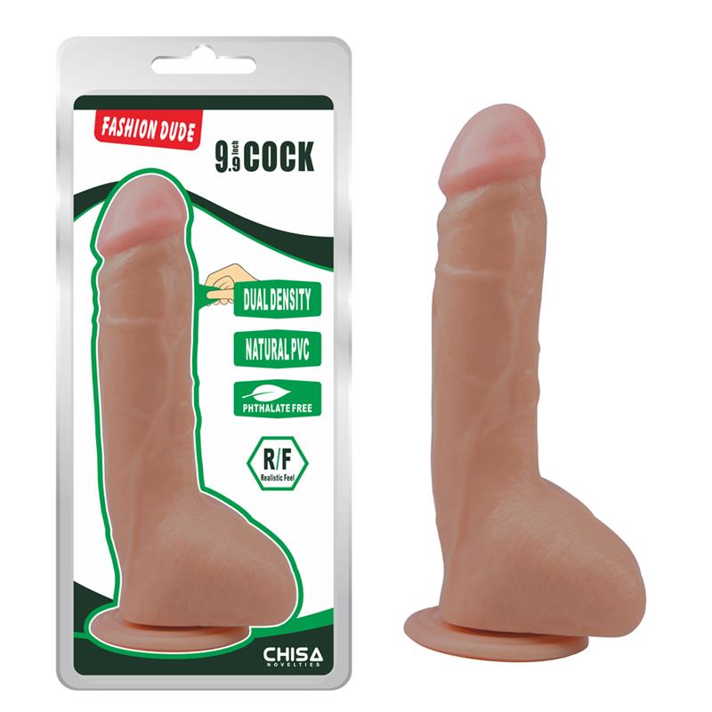 Dildo Dual Density Fashion Dude 9.9 Flesh - UABDSM