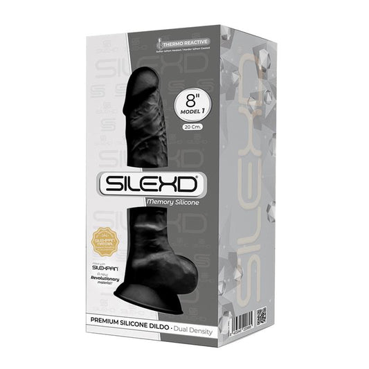 Dildo Dual Density Mod. 1 - 8 Black Dildo Dual Density Mod. 1 - 8 Black - UABDSM