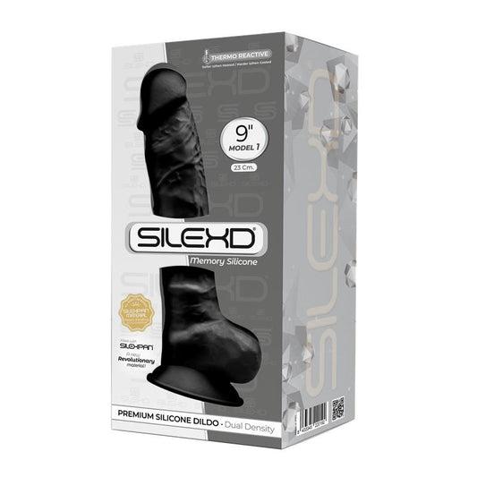 Dildo Dual Density Mod. 1 - 9 Black Dildo Dual Density Mod. 1 - 9 Black - UABDSM
