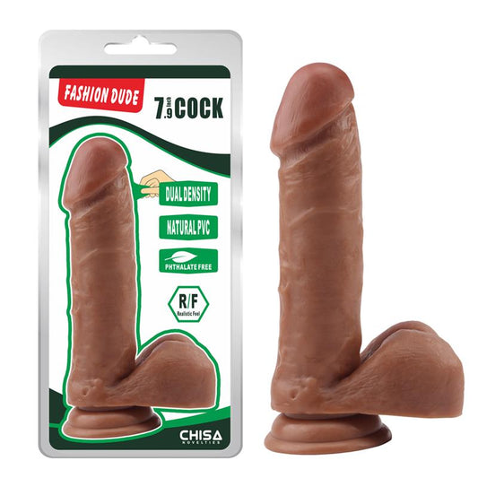 Dildo Dual density Fashion Dude 20 cm Tan - UABDSM