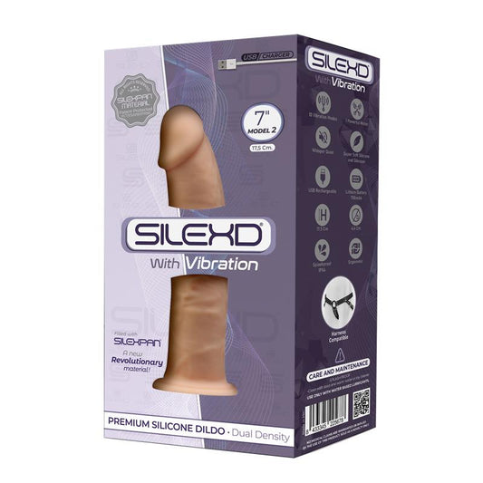 Dildo SilexPan 10 Vibration Functions Model 2 - 7 Flesh Dildo SilexPan 10 Vibration Functions Model 2 - 7 Flesh - UABDSM