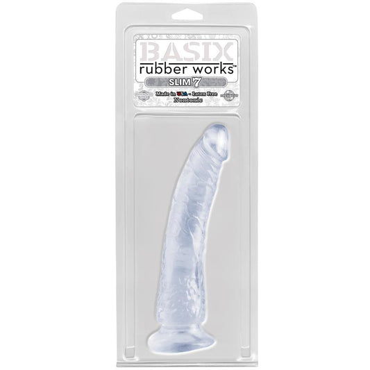Dildo Slim 1778 cm with Suction Cup - Clear - UABDSM
