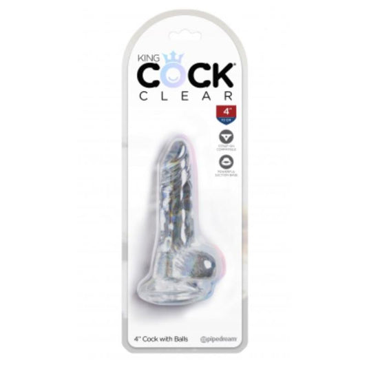Dildo with Balls Clear 4 Clear Dildo with Balls Clear 4 Clear - UABDSM