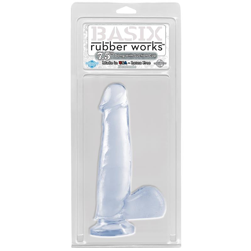 Dildo with Testicles and Suction Cup - Clear 19 cm - UABDSM