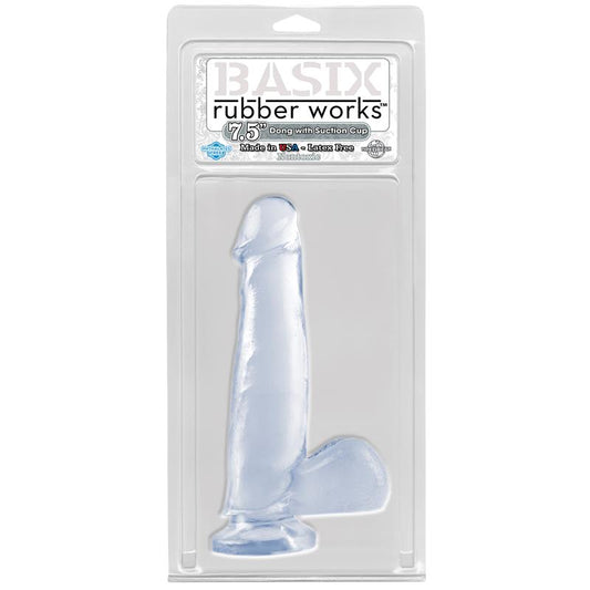 Dildo with Testicles and Suction Cup - Clear 19 cm - UABDSM