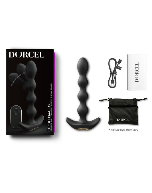 Dorcel - Flexi Balls - Anal Vibrator With Remote Control - Black - UABDSM