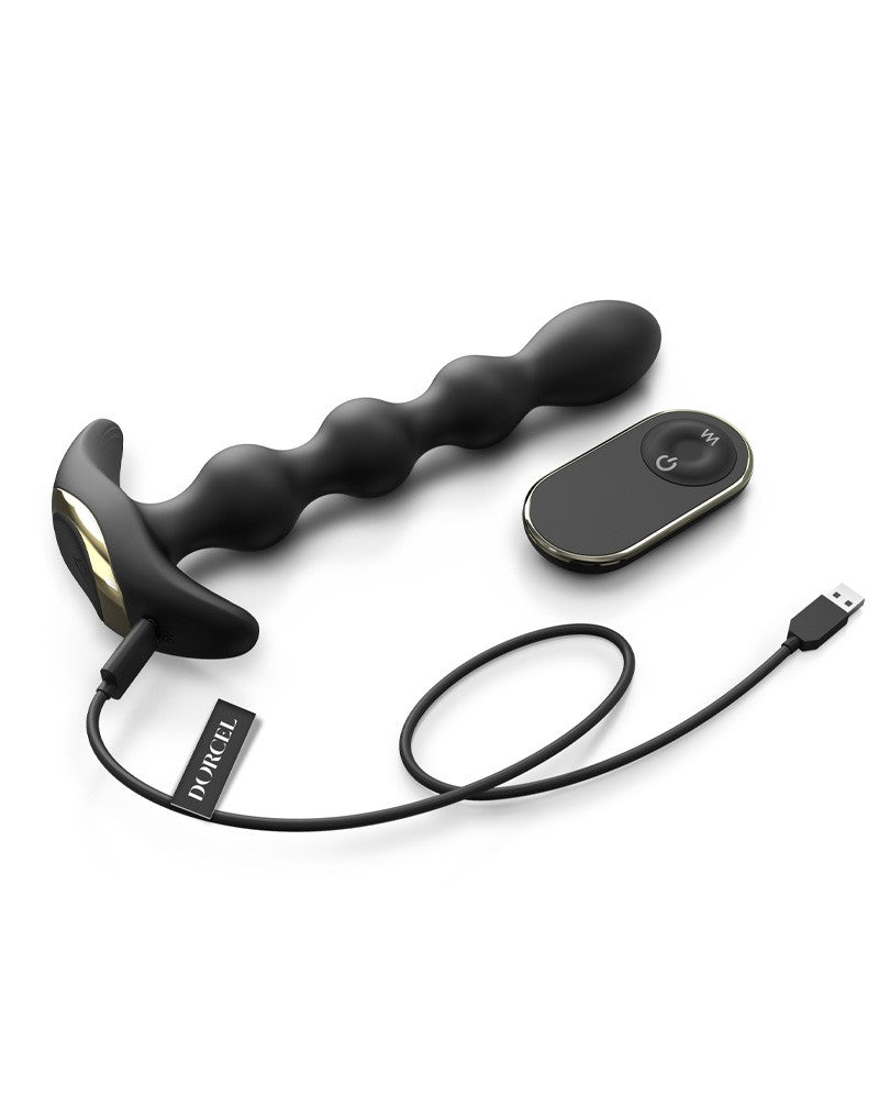 Dorcel - Flexi Balls - Anal Vibrator With Remote Control - Black - UABDSM